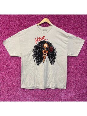 H.E.R Artwork Portrait Graphic Design T-Shirt 2XL